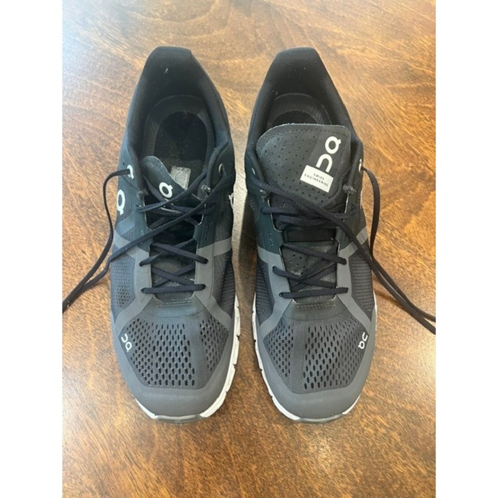 On Running Cloud X Mens Black Asphalt Grey Training Shoes Sneakers Size 10